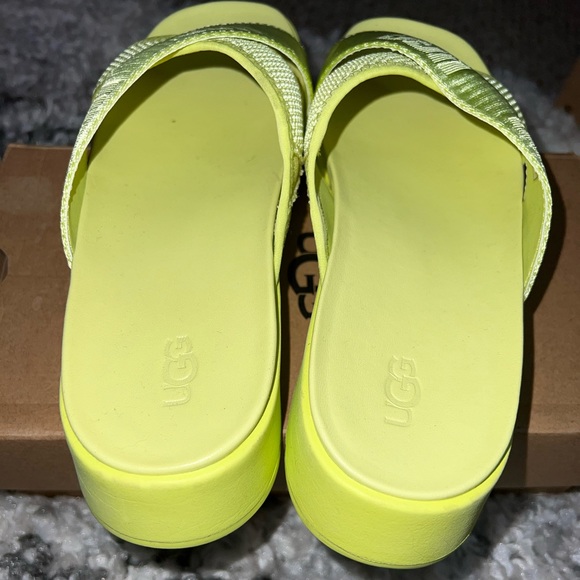 UGG Womens Emily Mesh Lime Green Sandals size 6M - Picture 3 of 6